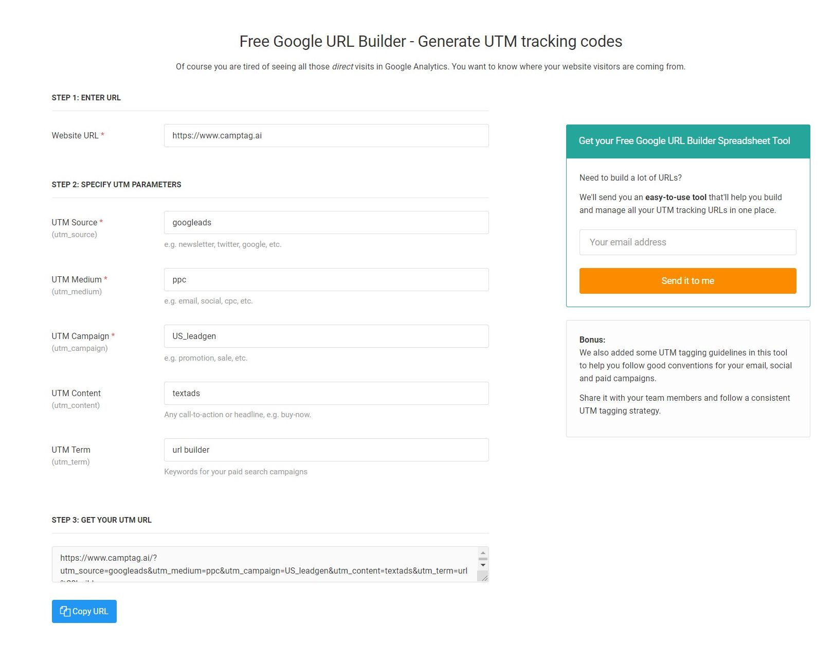 Terminusapp URL Builder